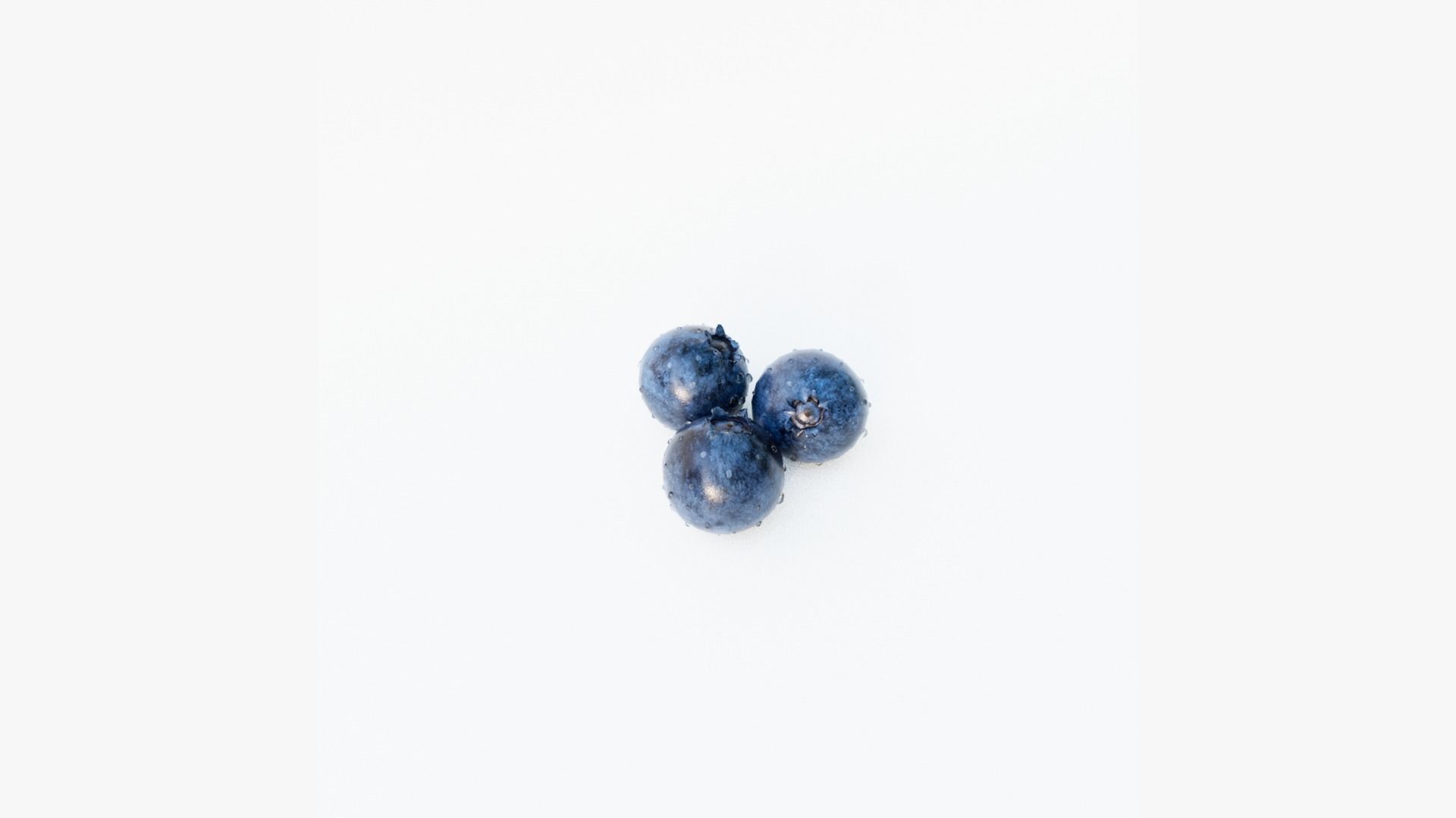 Blueberry three blueberries Low-poly 3D model_2