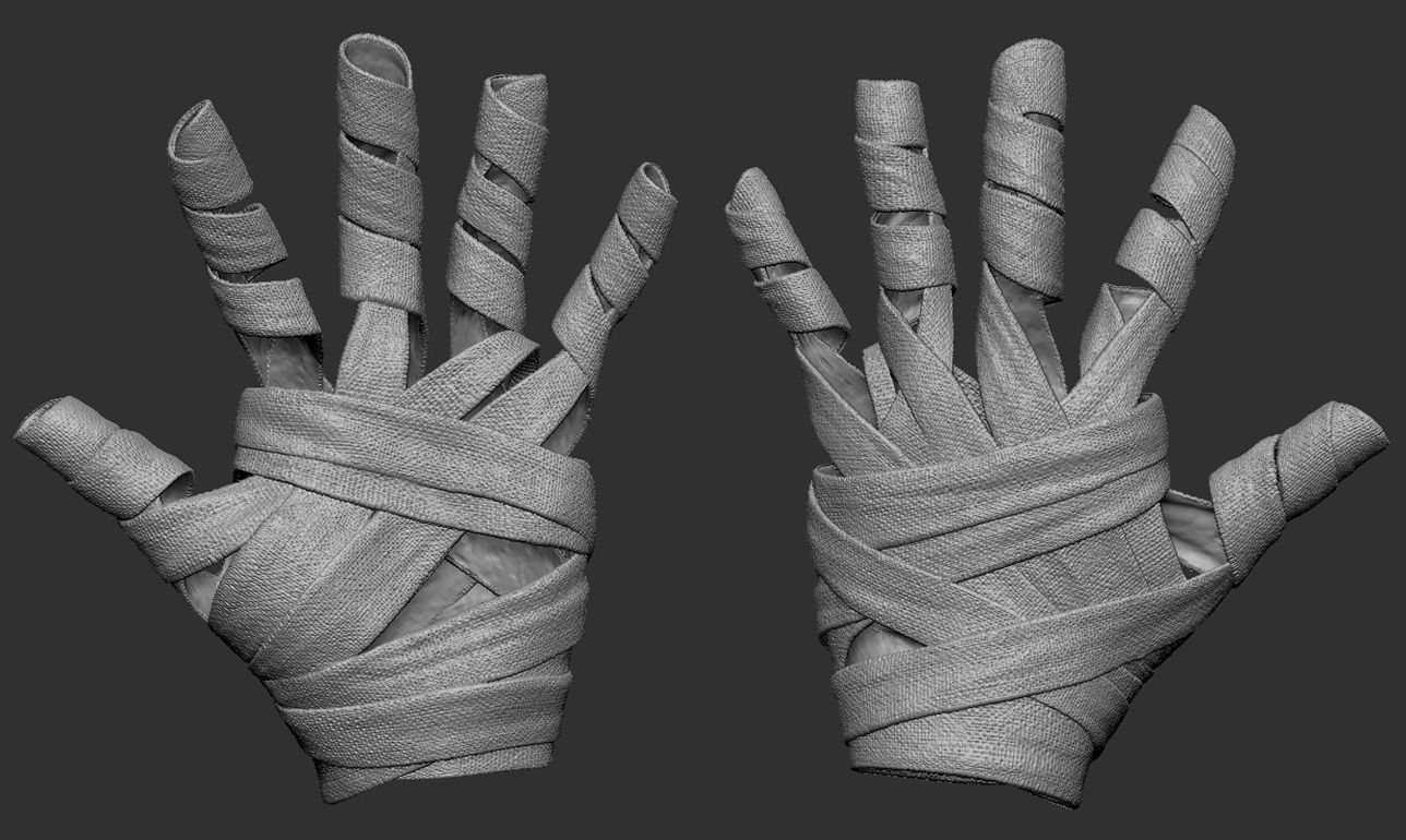Hand Wraps Doctor Strange Low-poly 3D model_10