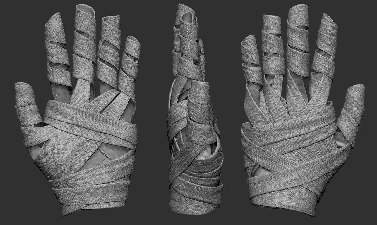 Hand Wraps Doctor Strange Low-poly 3D model_9