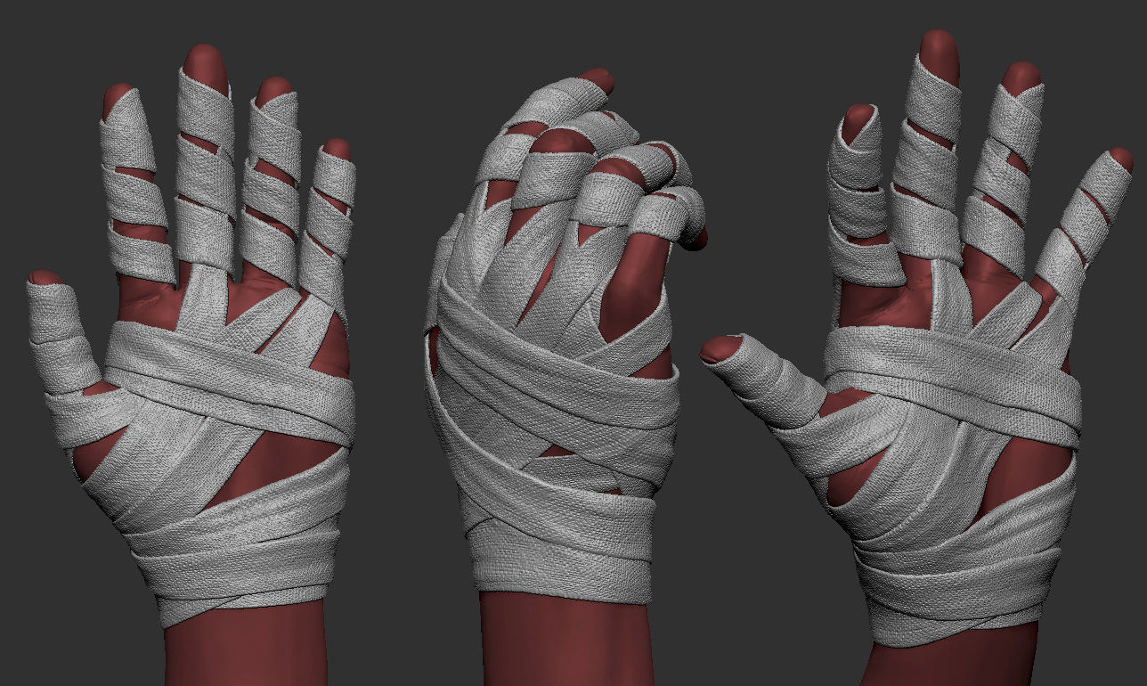 Hand Wraps Doctor Strange Low-poly 3D model_1
