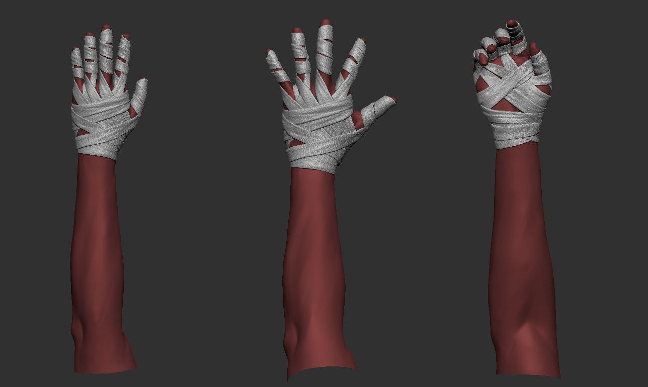Hand Wraps Doctor Strange Low-poly 3D model_2