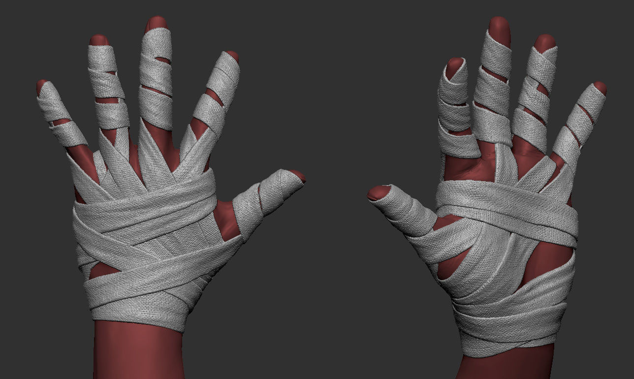 Hand Wraps Doctor Strange Low-poly 3D model_4