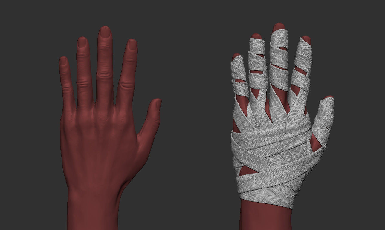 Hand Wraps Doctor Strange Low-poly 3D model_5