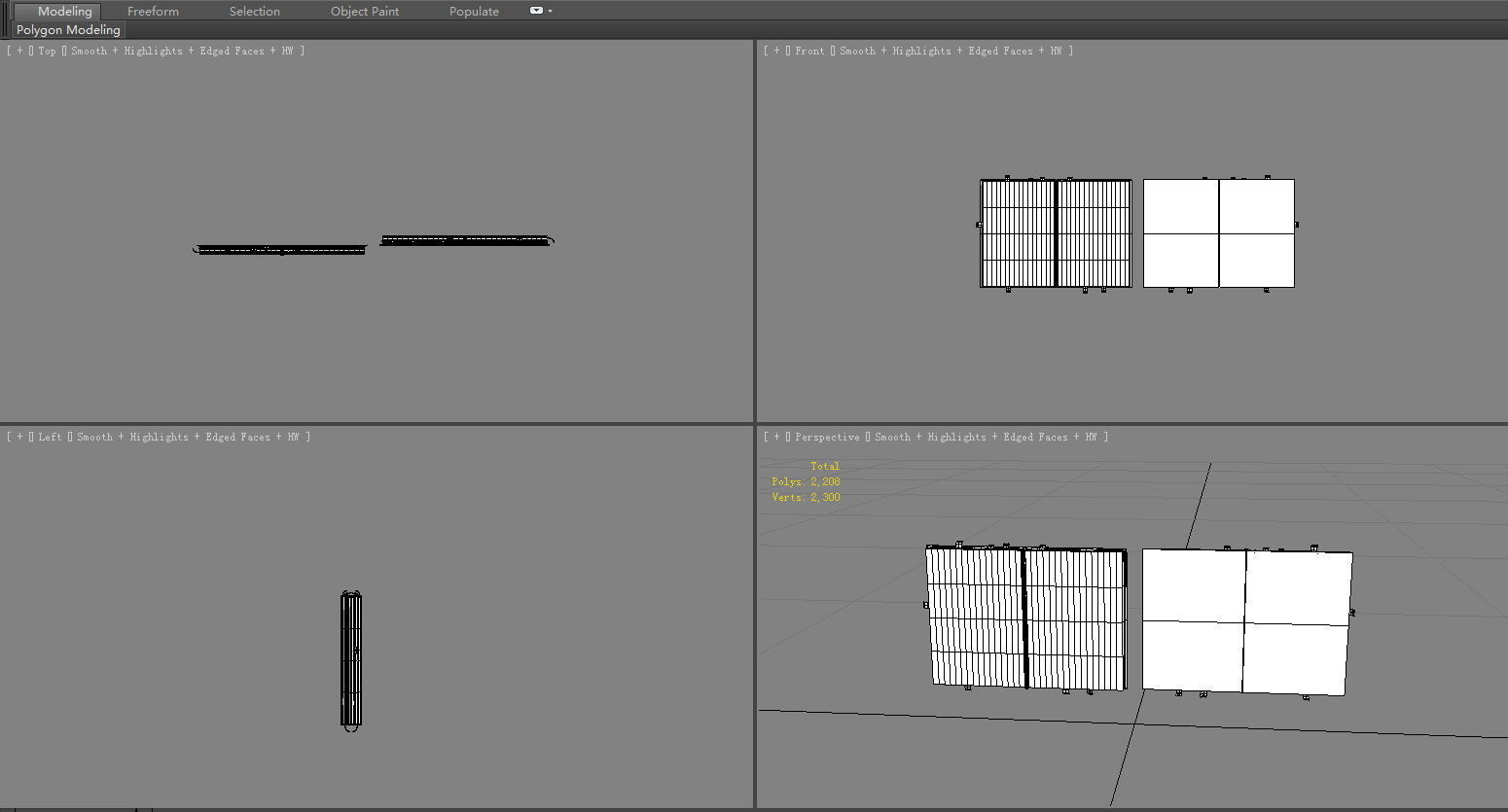 two magic books Low-poly 3D model_5