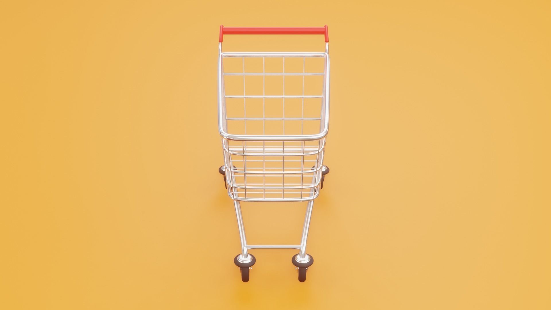 Cartoon type Shopping Cart Low-poly 3D model_10