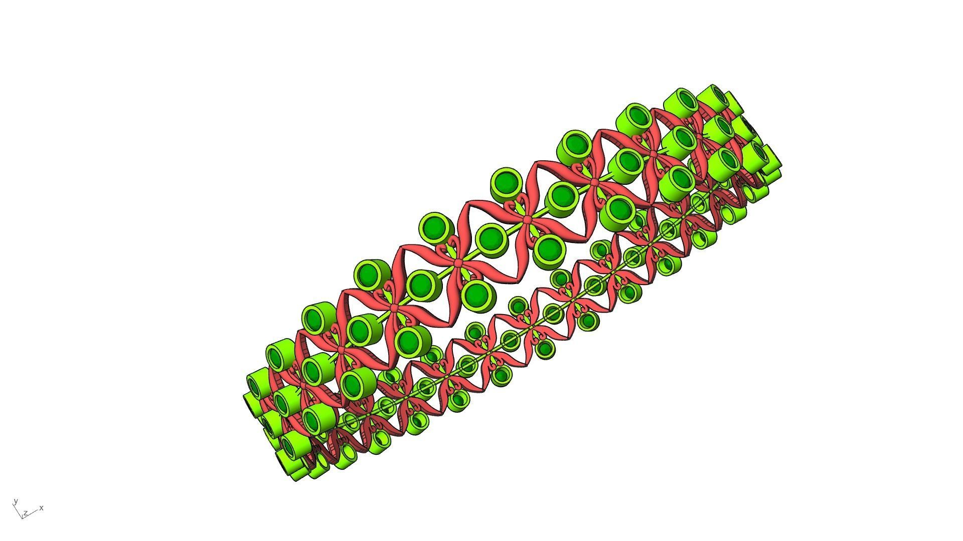 bangle diamond butterfly stl verified  3D print model_3