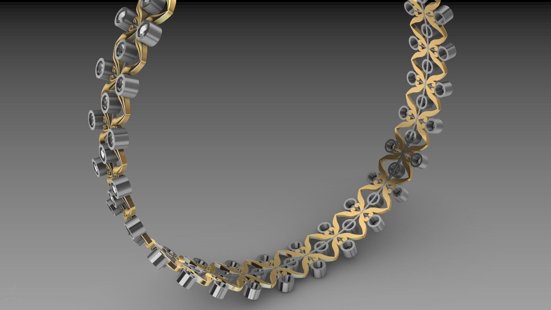 bangle diamond butterfly stl verified  3D print model_21