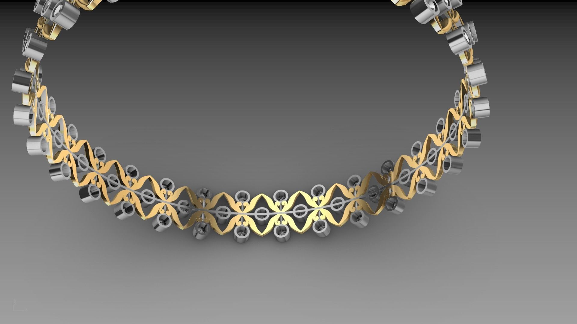 bangle diamond butterfly stl verified  3D print model_20