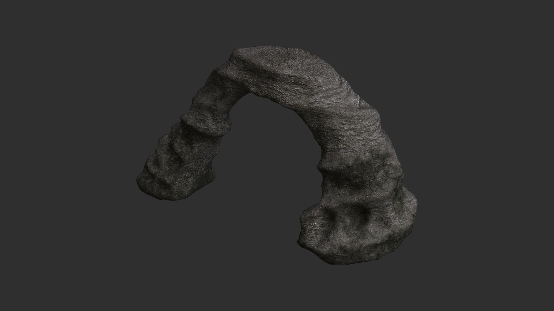 Small Stone Arch Free low-poly 3D model_1