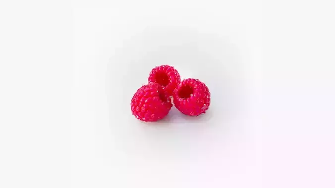 Raspberry three raspberries 3D model