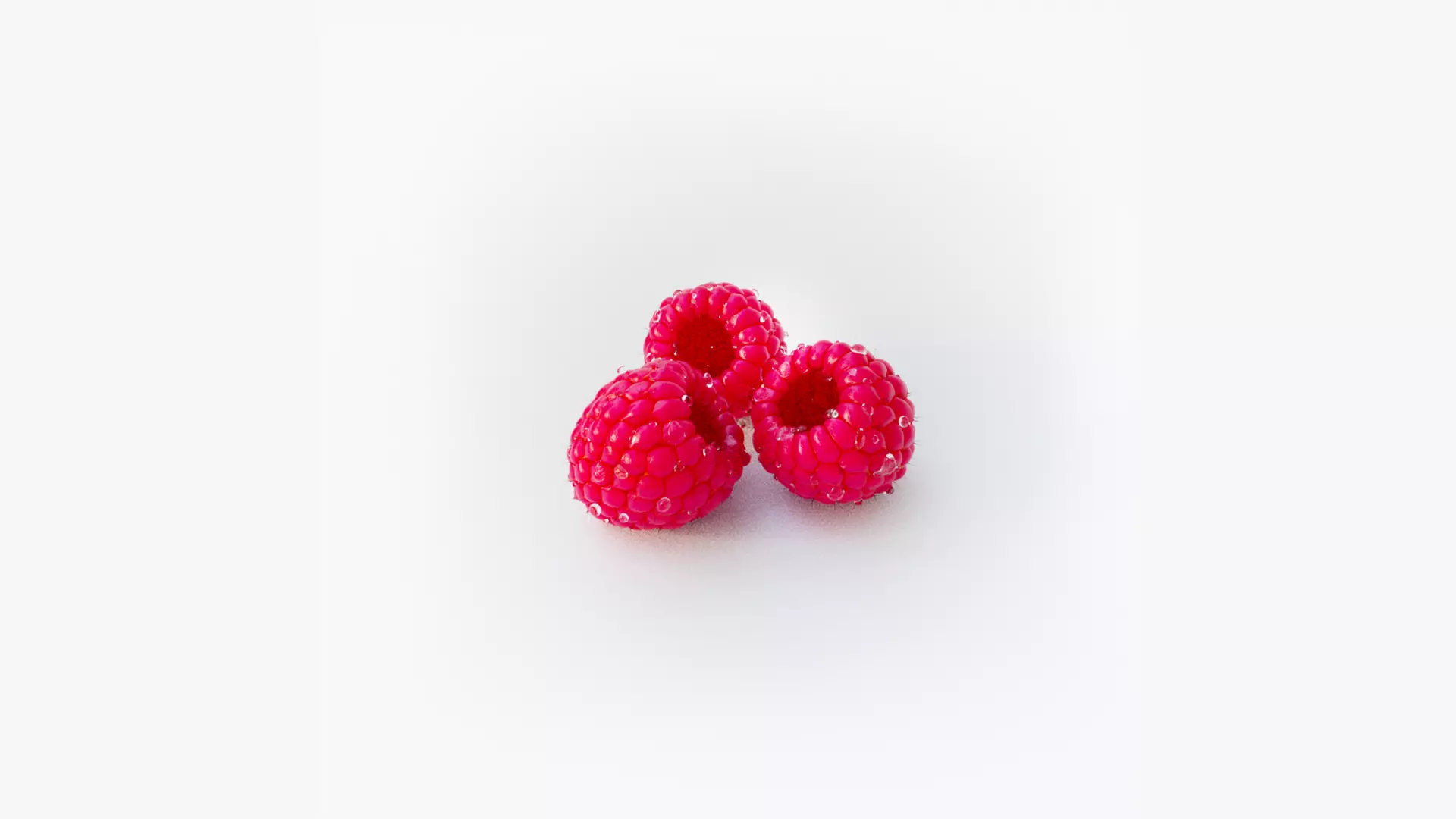 Raspberry three raspberries 3D model_0