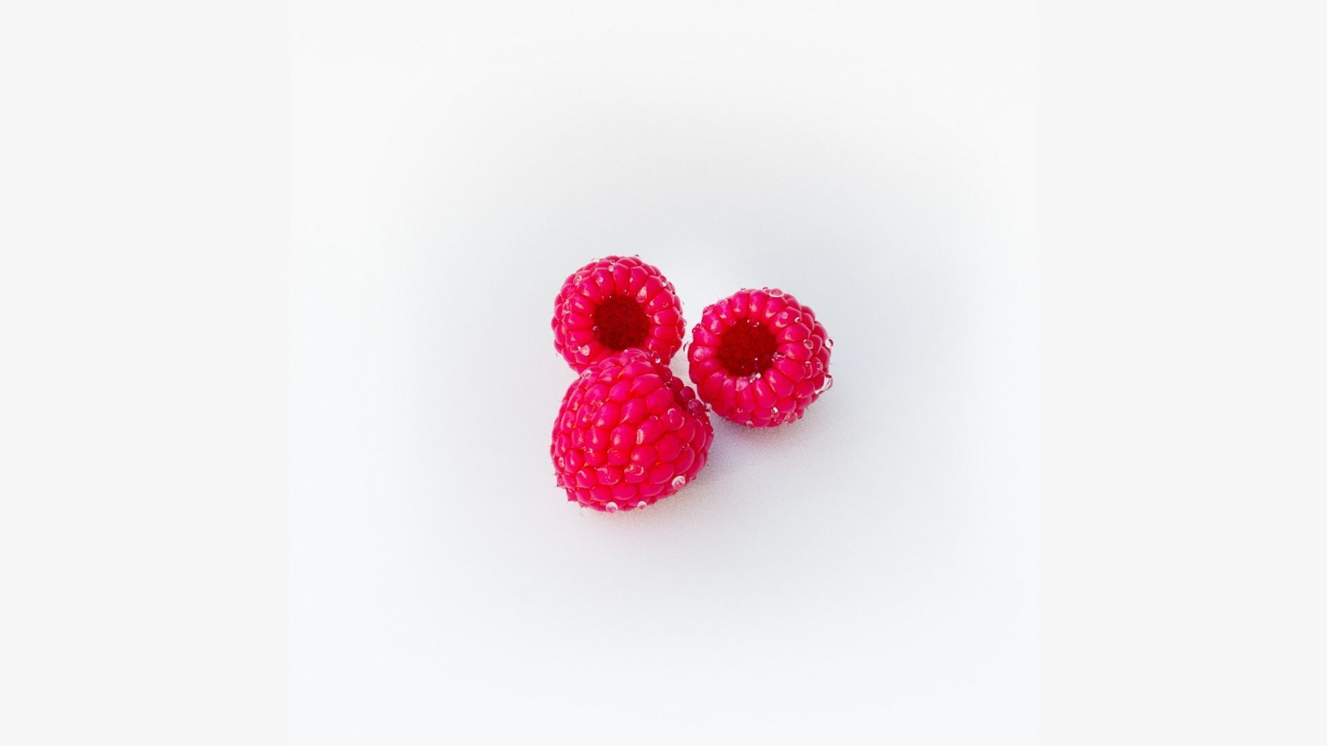 Raspberry three raspberries 3D model_1