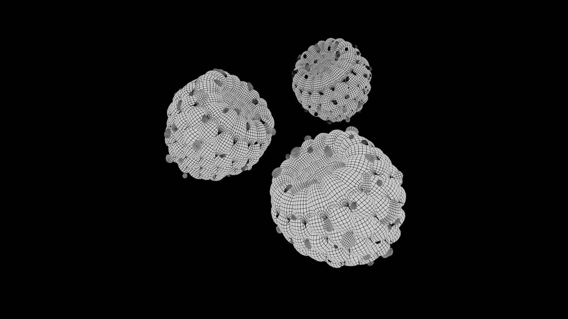 Raspberry three raspberries 3D model_6