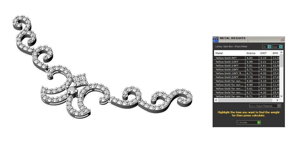 Pendant 0045 3D print model_8