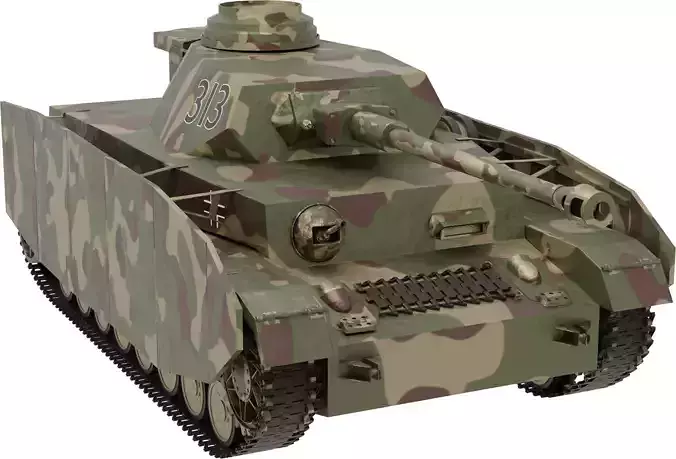 Panzer IV Ausfuehrung H Free 3D model
