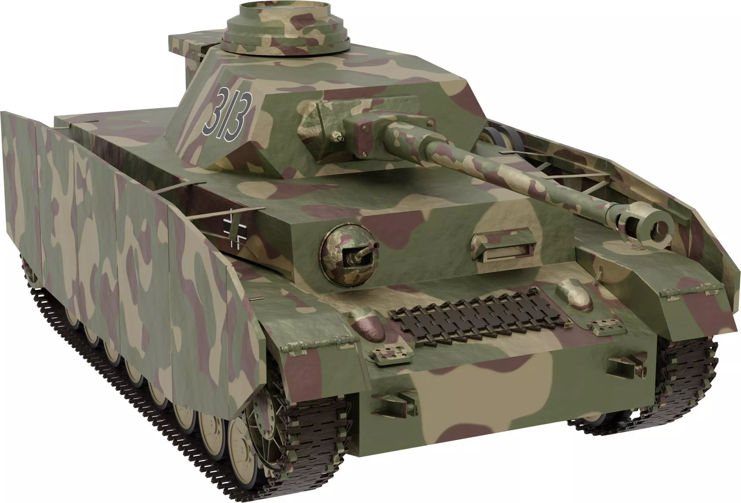 Panzer IV Ausfuehrung H Free 3D model