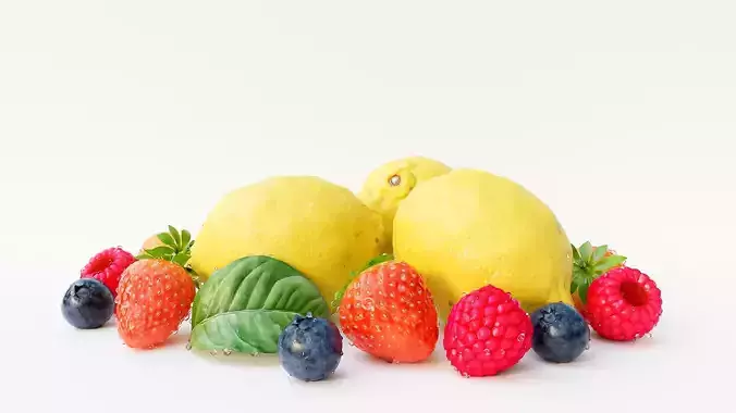 Tropical fruit product 3D Model Collection