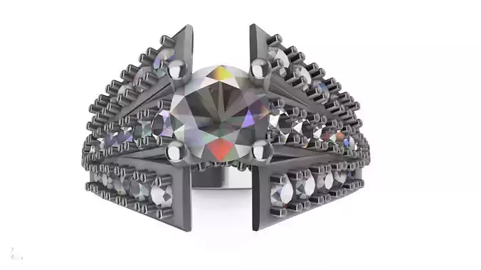 3 line designer ring stl verified 