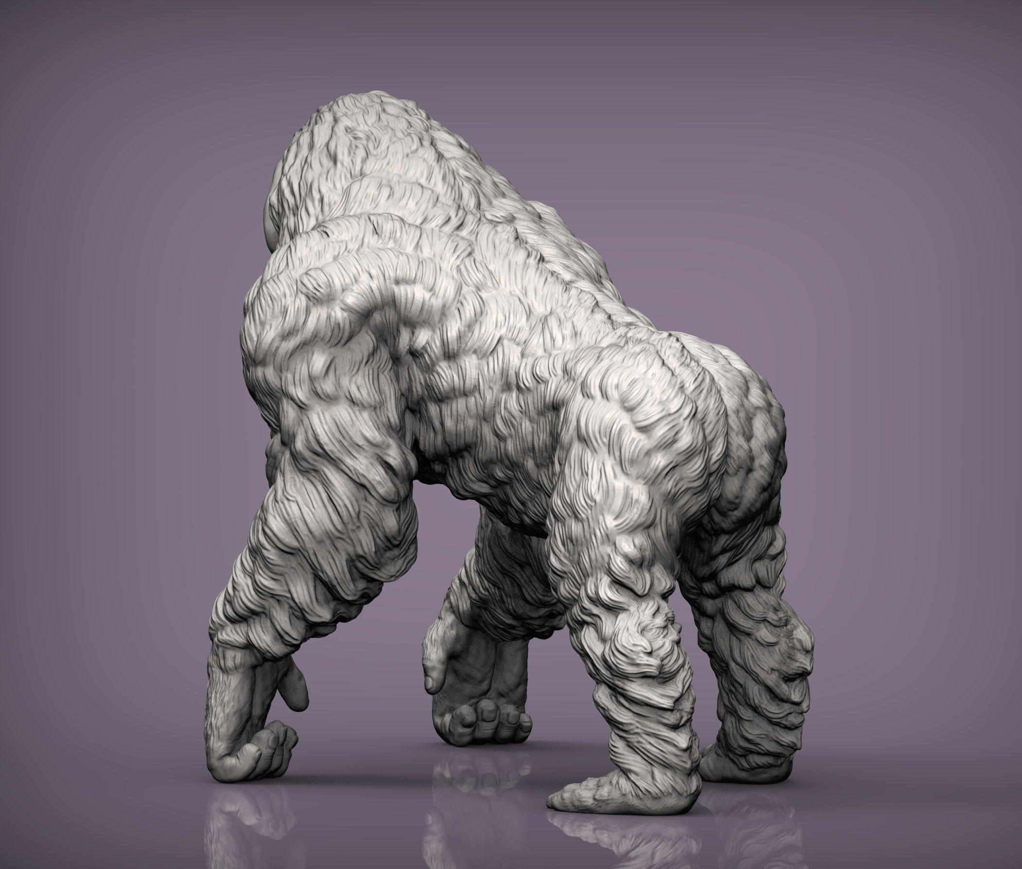 Orangutan 3D print model_3