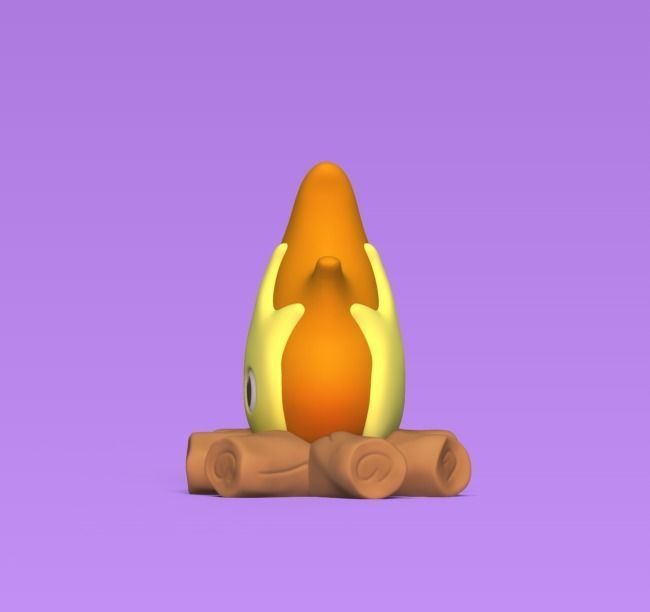 Campfire fireball 3D print model_1