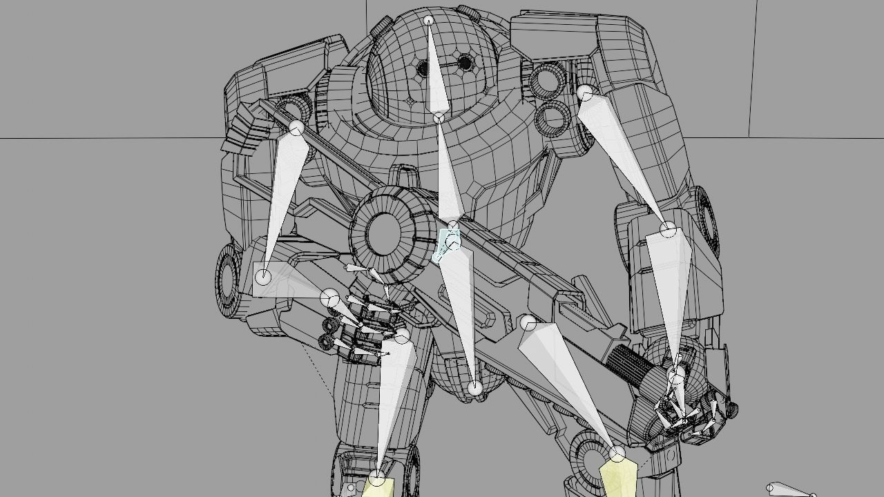 Doom Fighter Rigged character 3D model_39