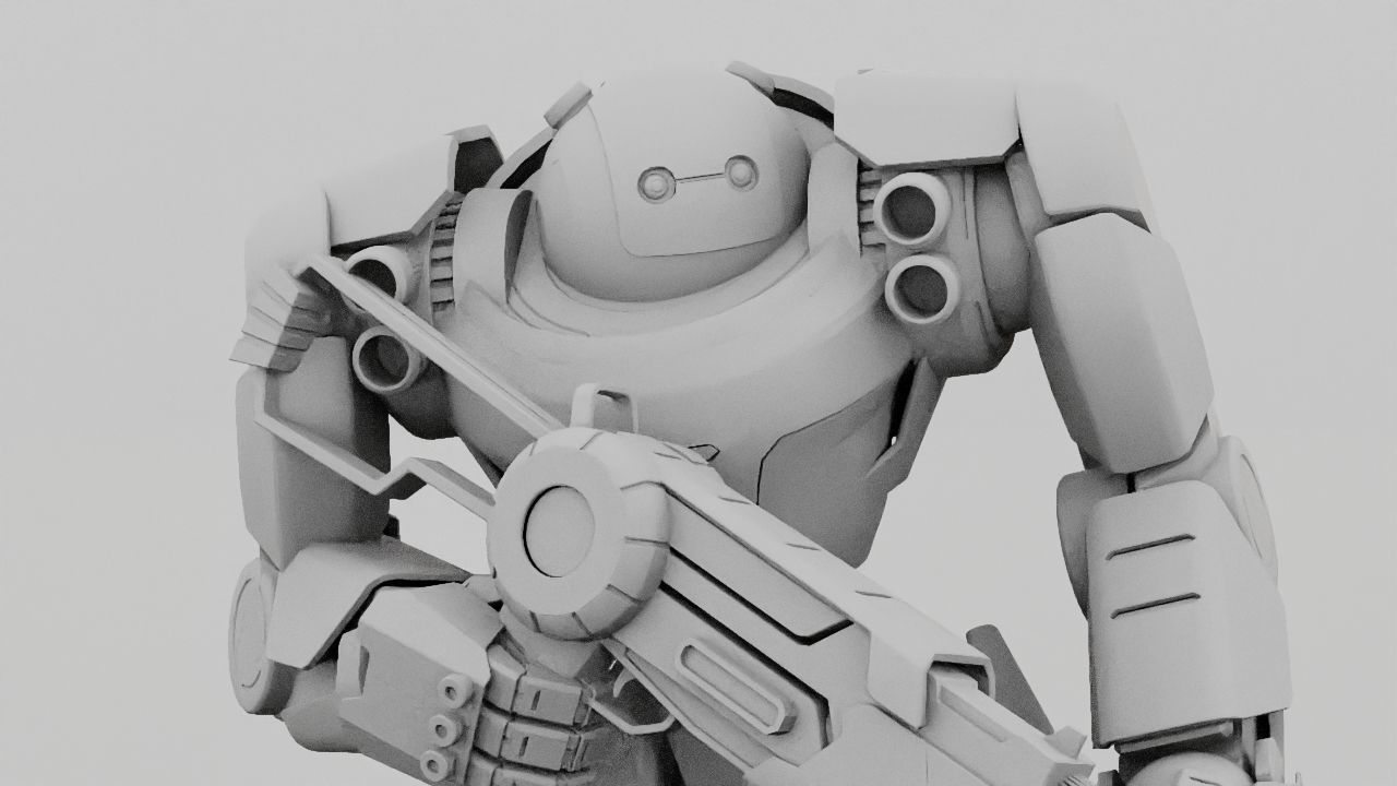 Doom Fighter Rigged character 3D model_26