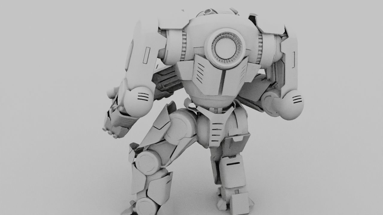 Doom Fighter Rigged character 3D model_31