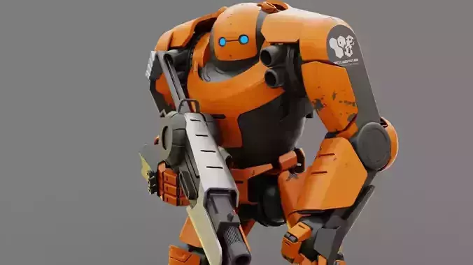 Doom Fighter Rigged character 3D model