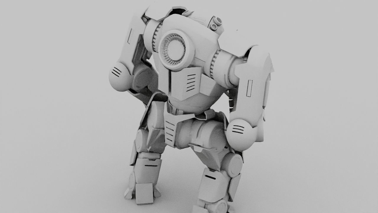 Doom Fighter Rigged character 3D model_30