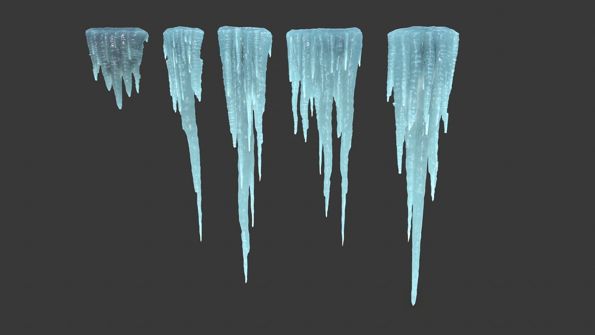 icicle icicles Low-poly 3D model_3
