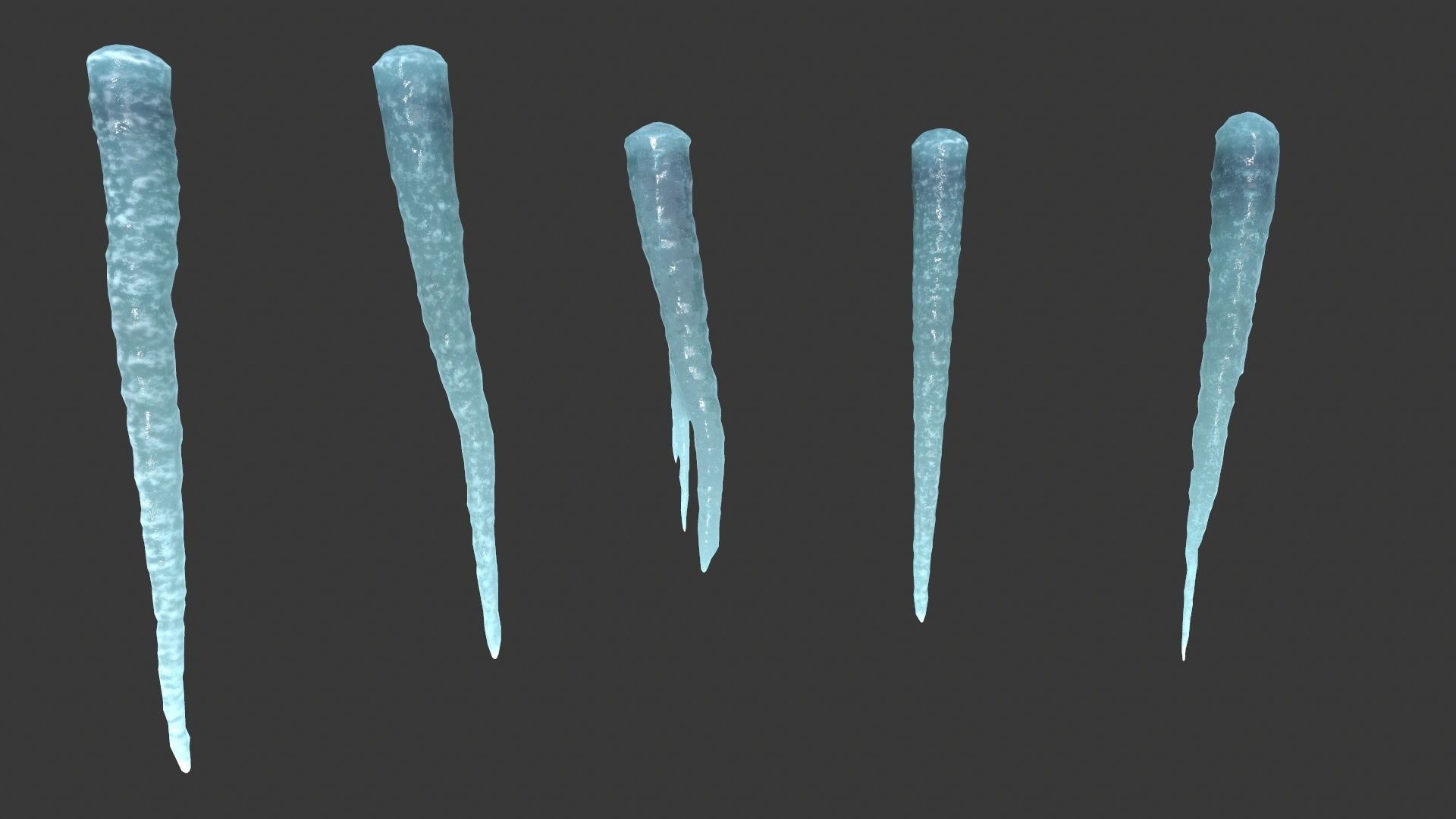 icicle icicles Low-poly 3D model_5
