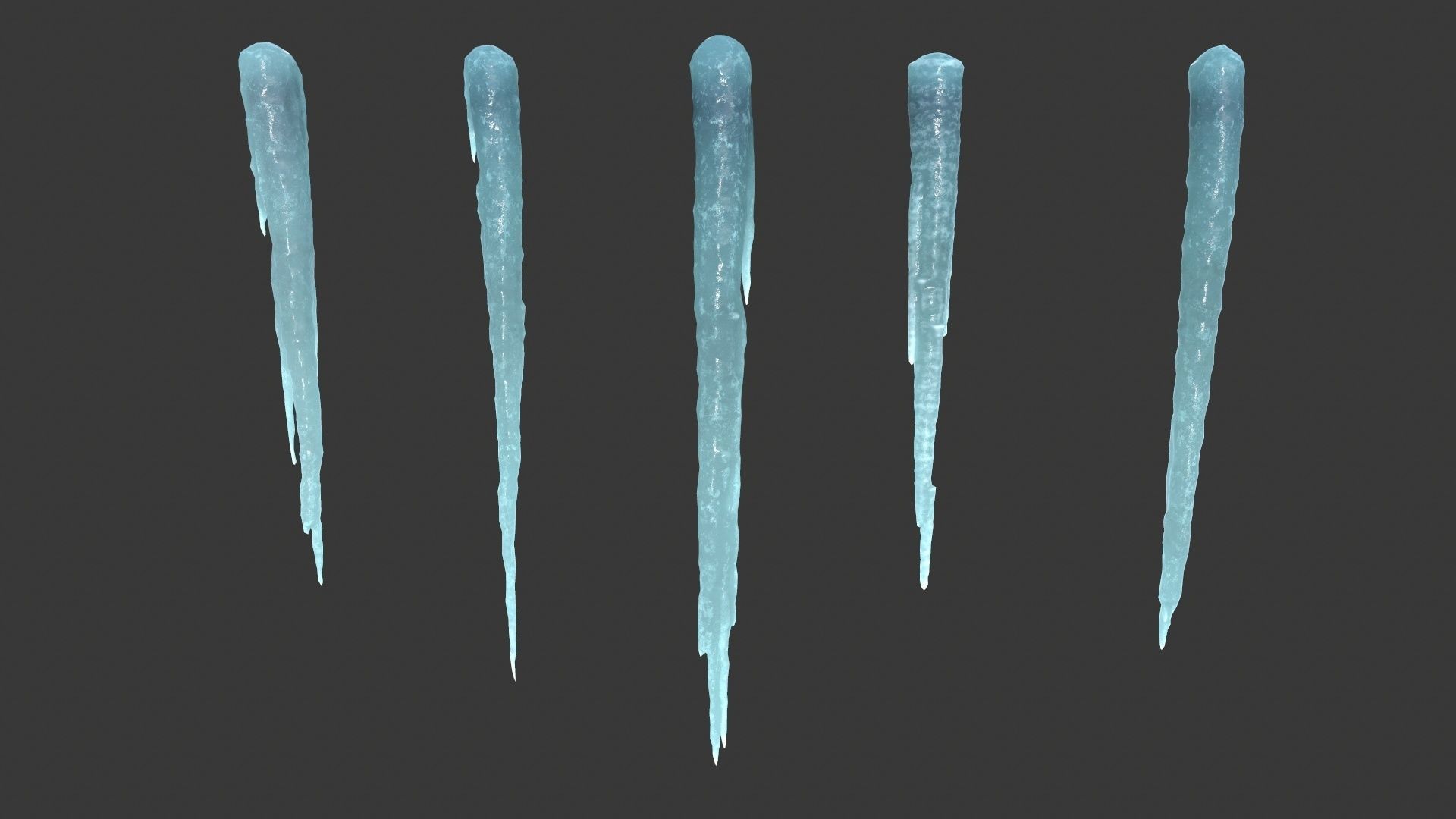 icicle icicles Low-poly 3D model_4