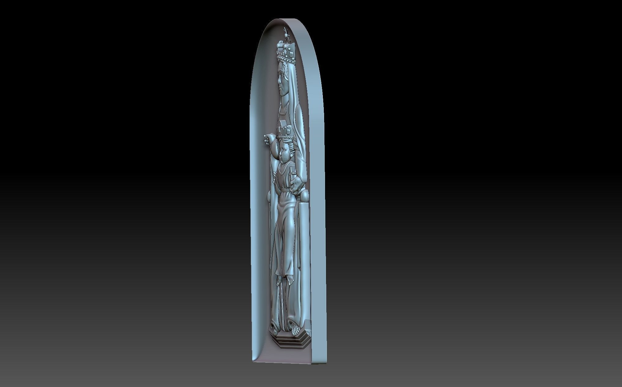 The Virgin Mary with Jesus 3D print model_2