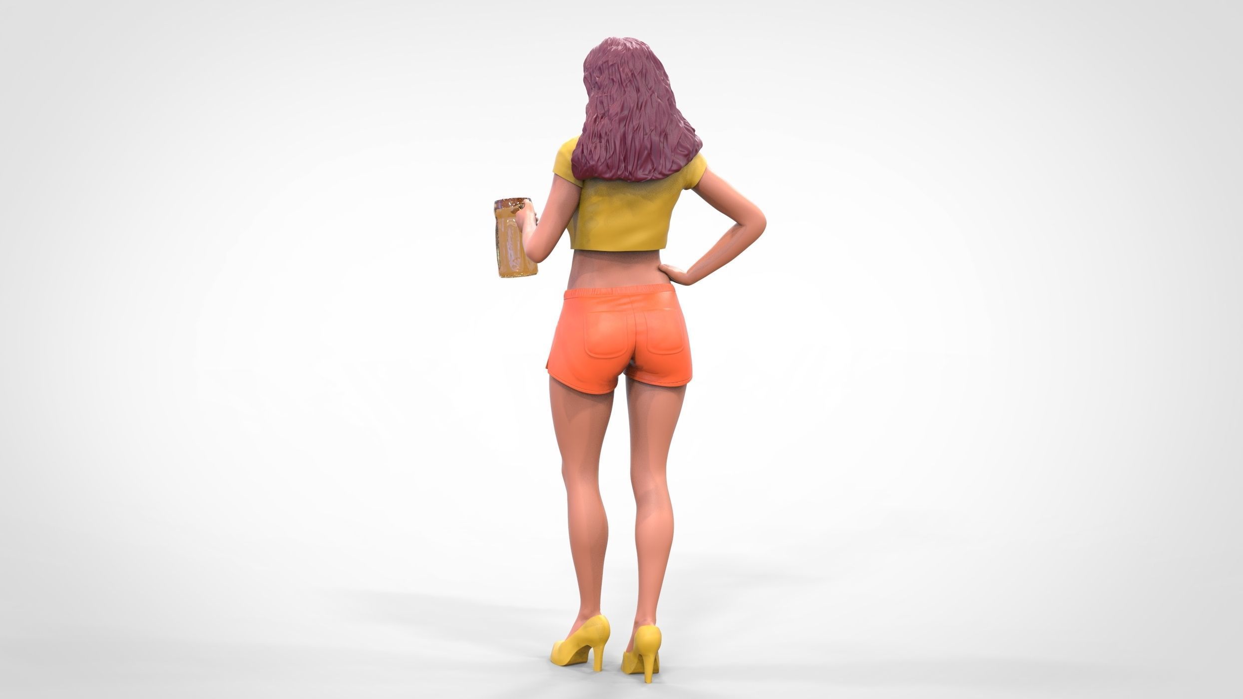 N6 Hooter waitress with beer 3D print model_13