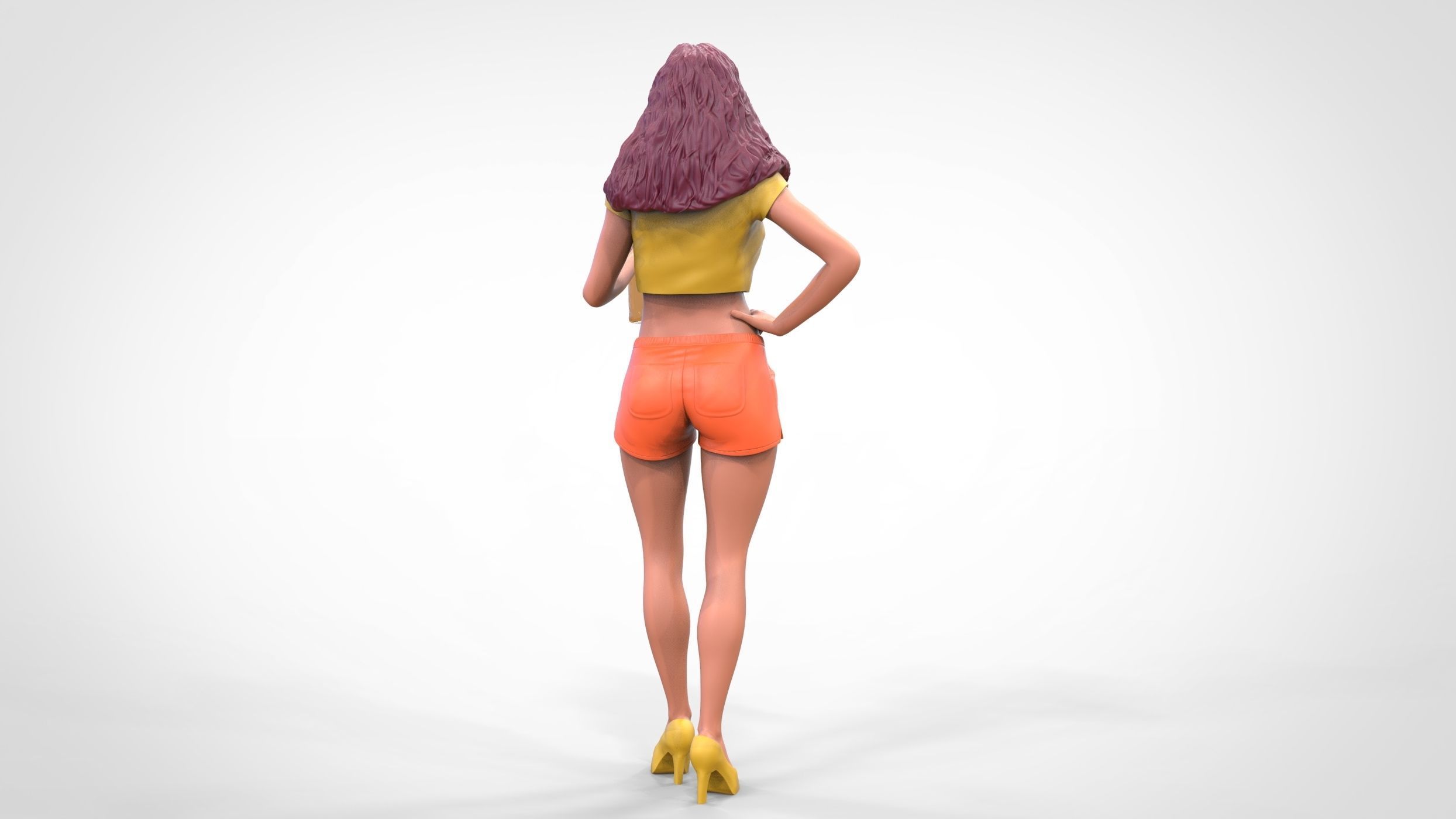 N6 Hooter waitress with beer 3D print model_15