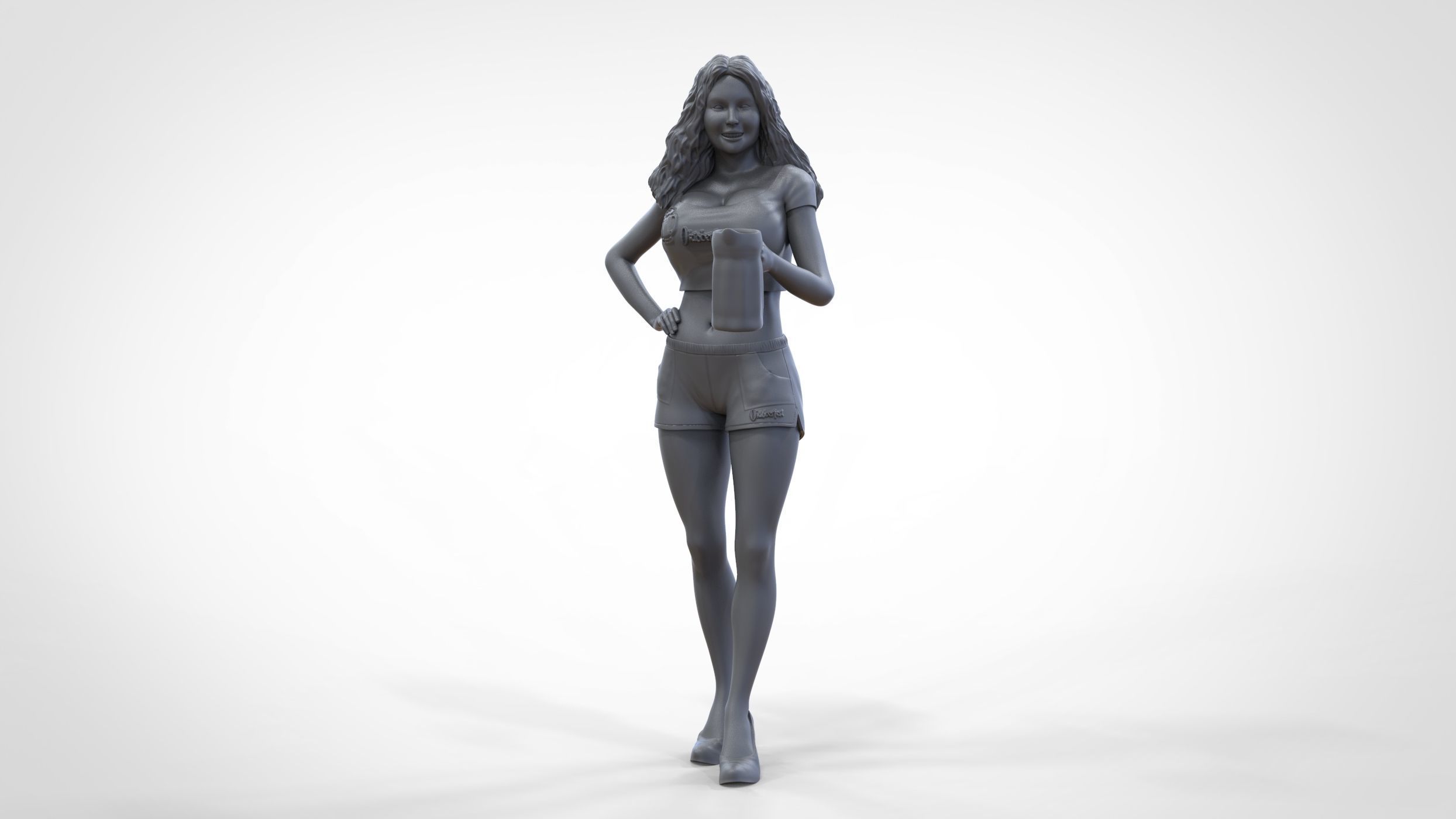 N6 Hooter waitress with beer 3D print model_30