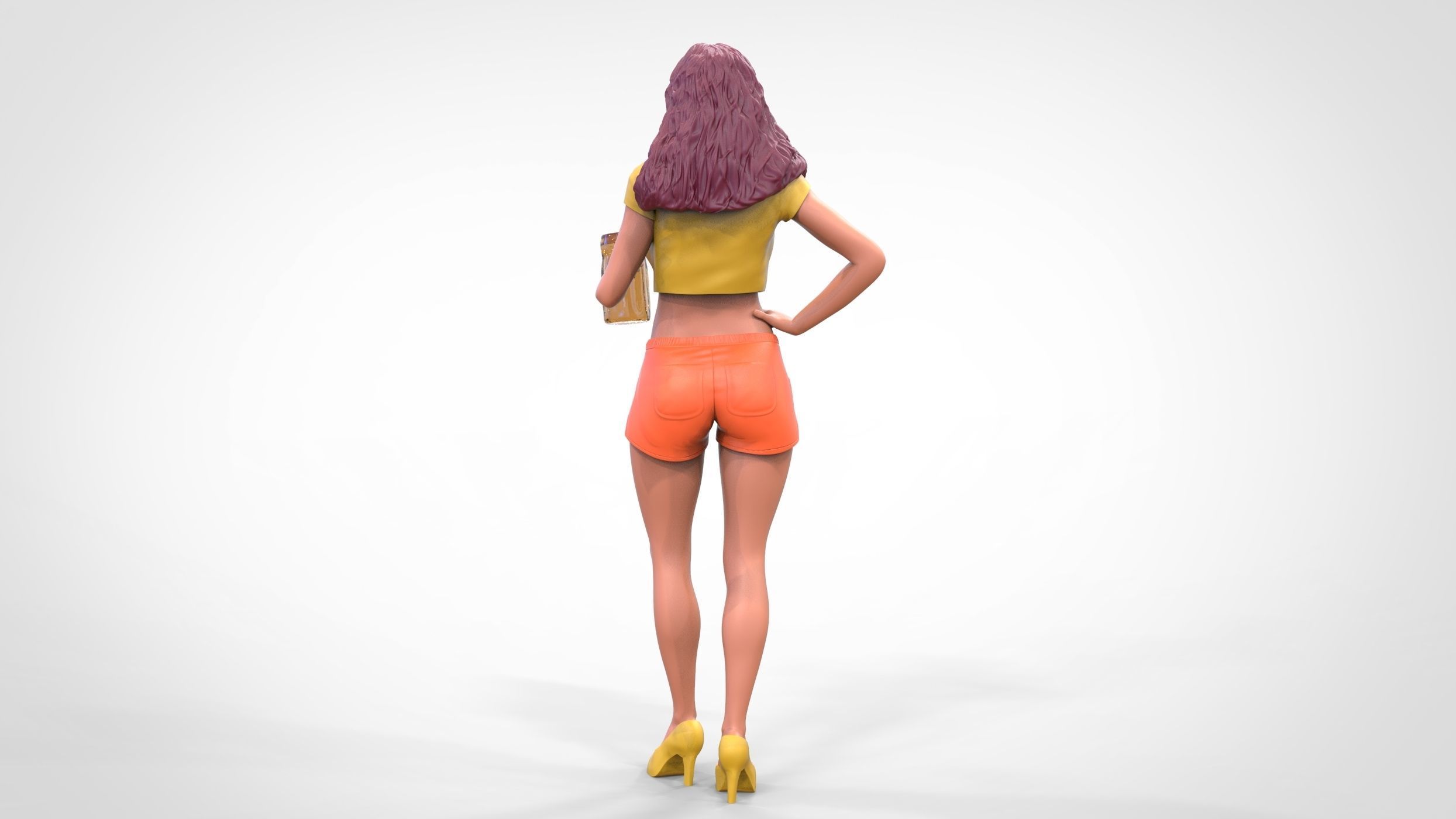 N6 Hooter waitress with beer 3D print model_14