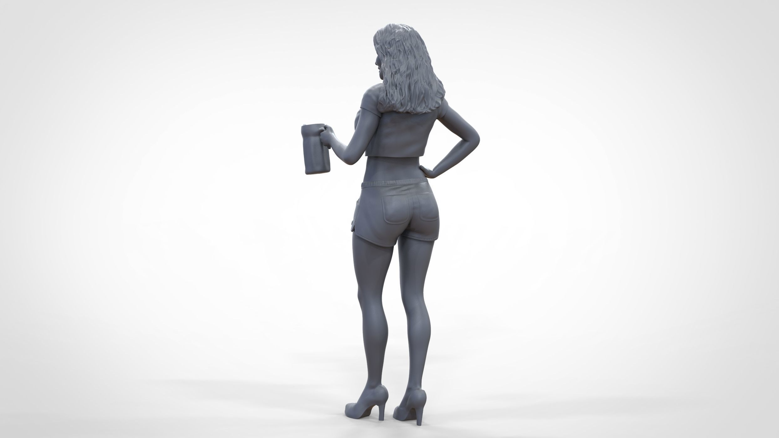 N6 Hooter waitress with beer 3D print model_36