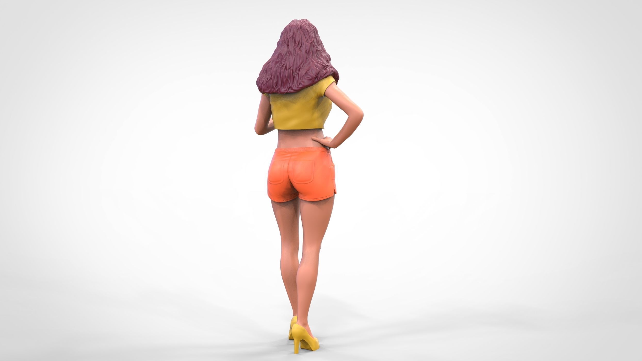 N6 Hooter waitress with beer 3D print model_16