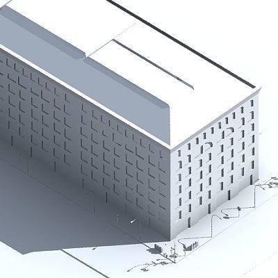 Low poly city block 26 Low-poly 3D model_1