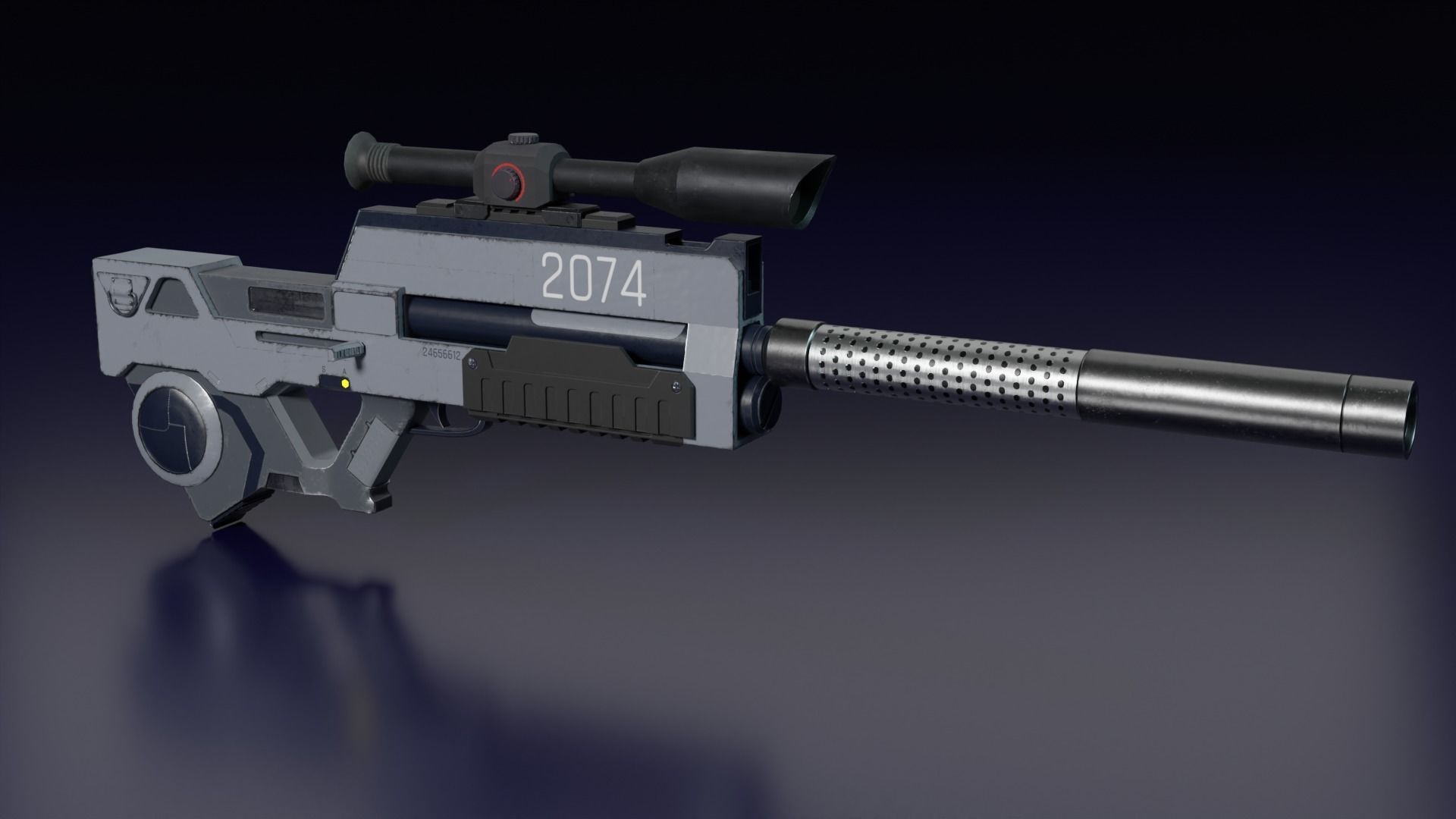 AK2074 Lowpoly PBR Game ready model SCI FI Low-poly 3D model_5