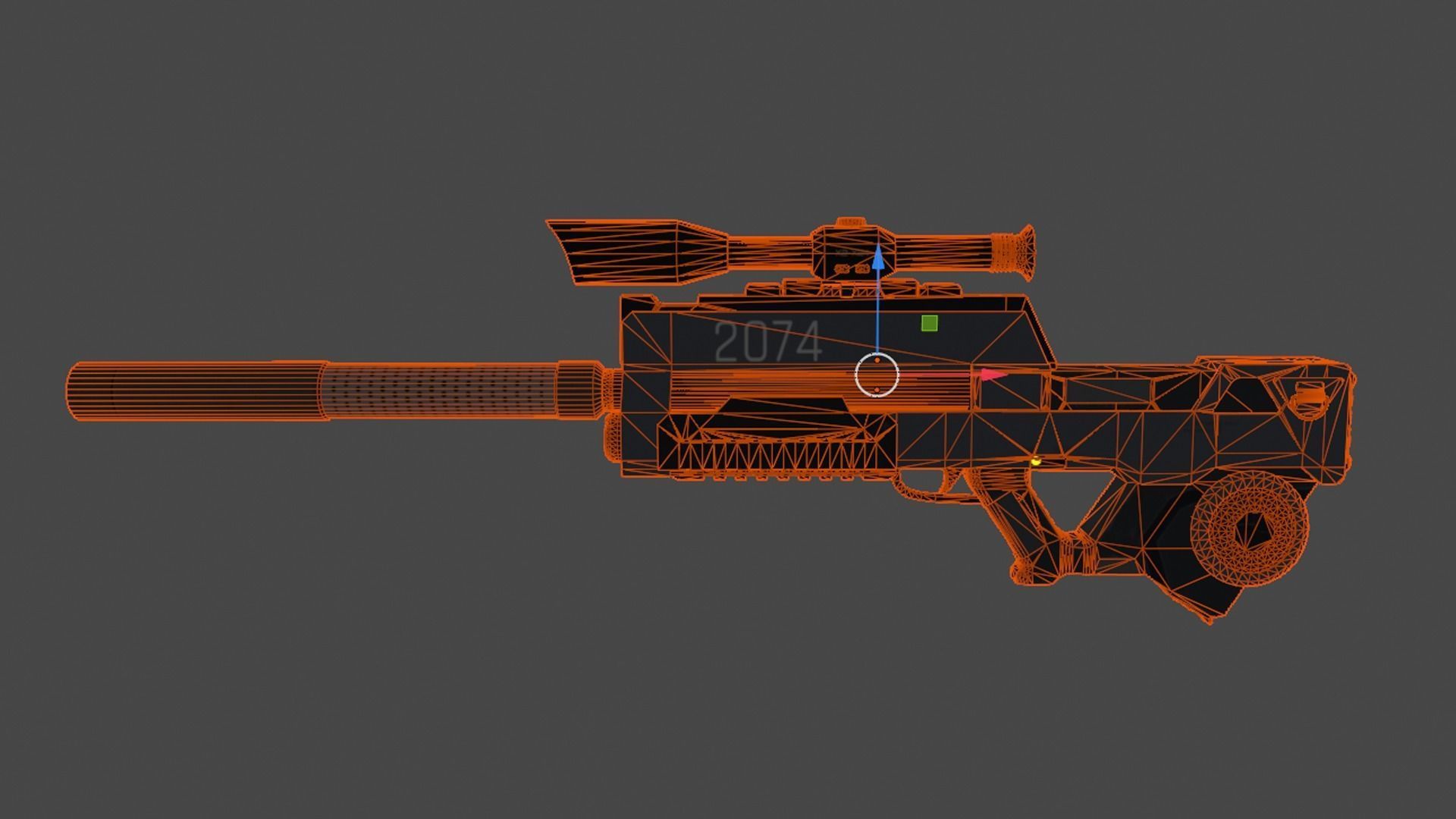 AK2074 Lowpoly PBR Game ready model SCI FI Low-poly 3D model_7