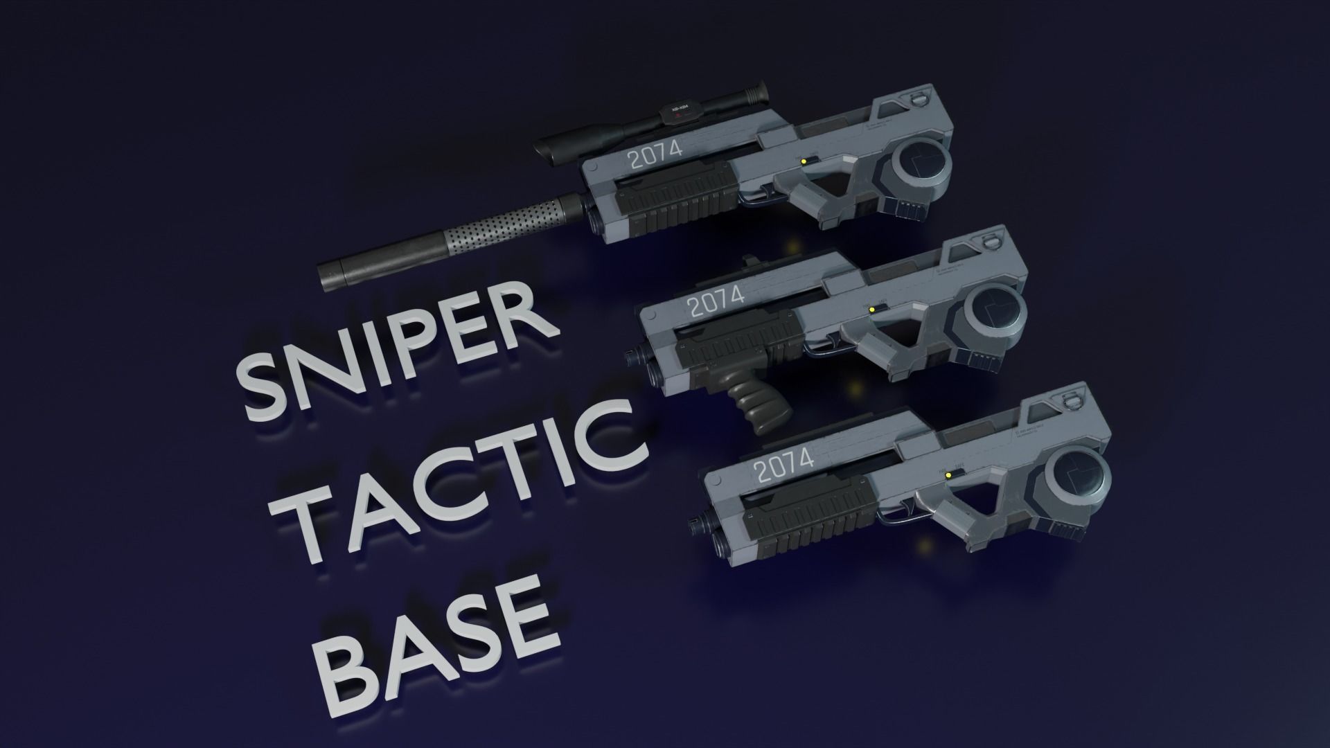 AK2074 Lowpoly PBR Game ready model SCI FI Low-poly 3D model_6