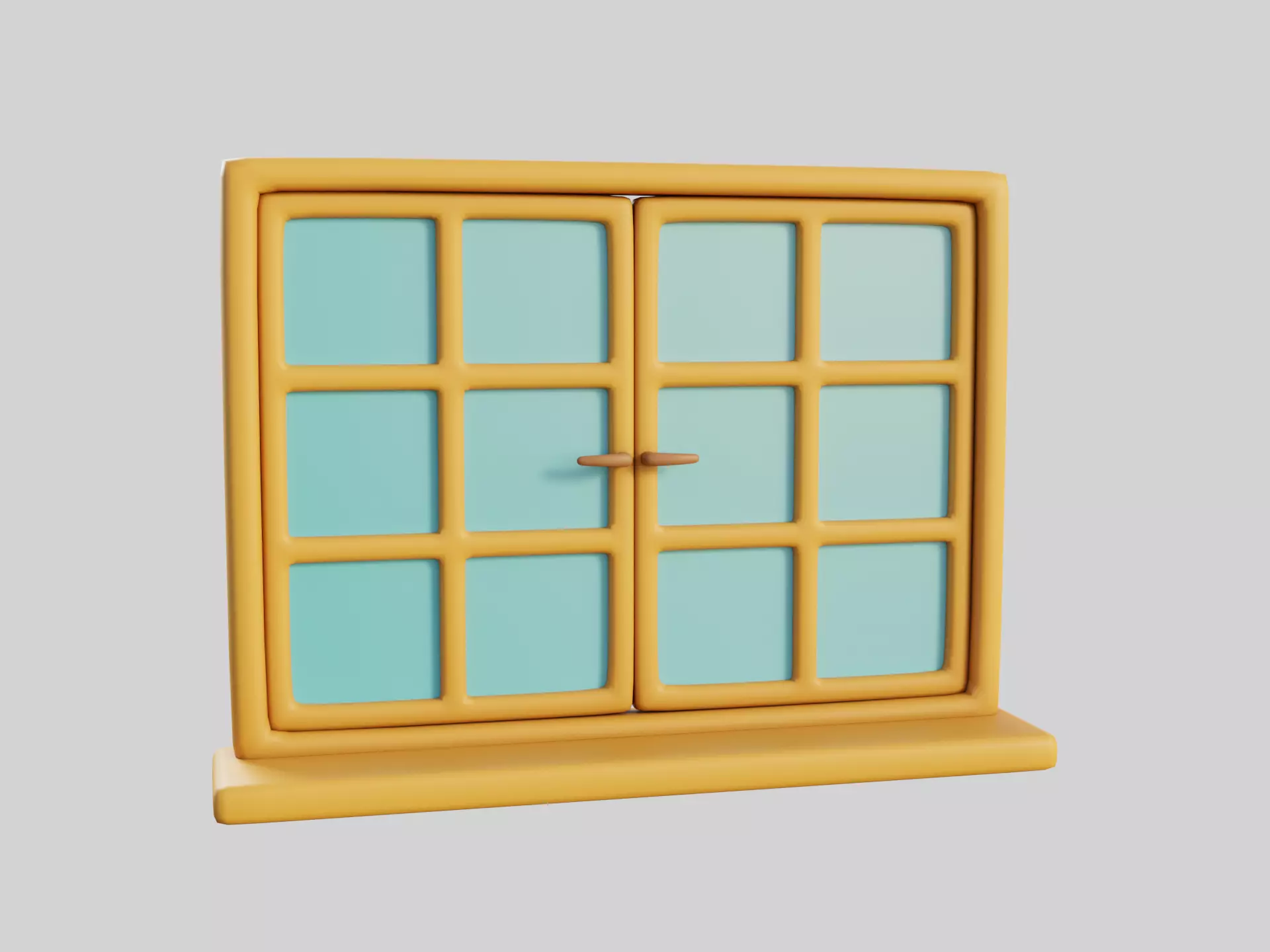 Cartoon Window 29a Low-poly 3D model_0
