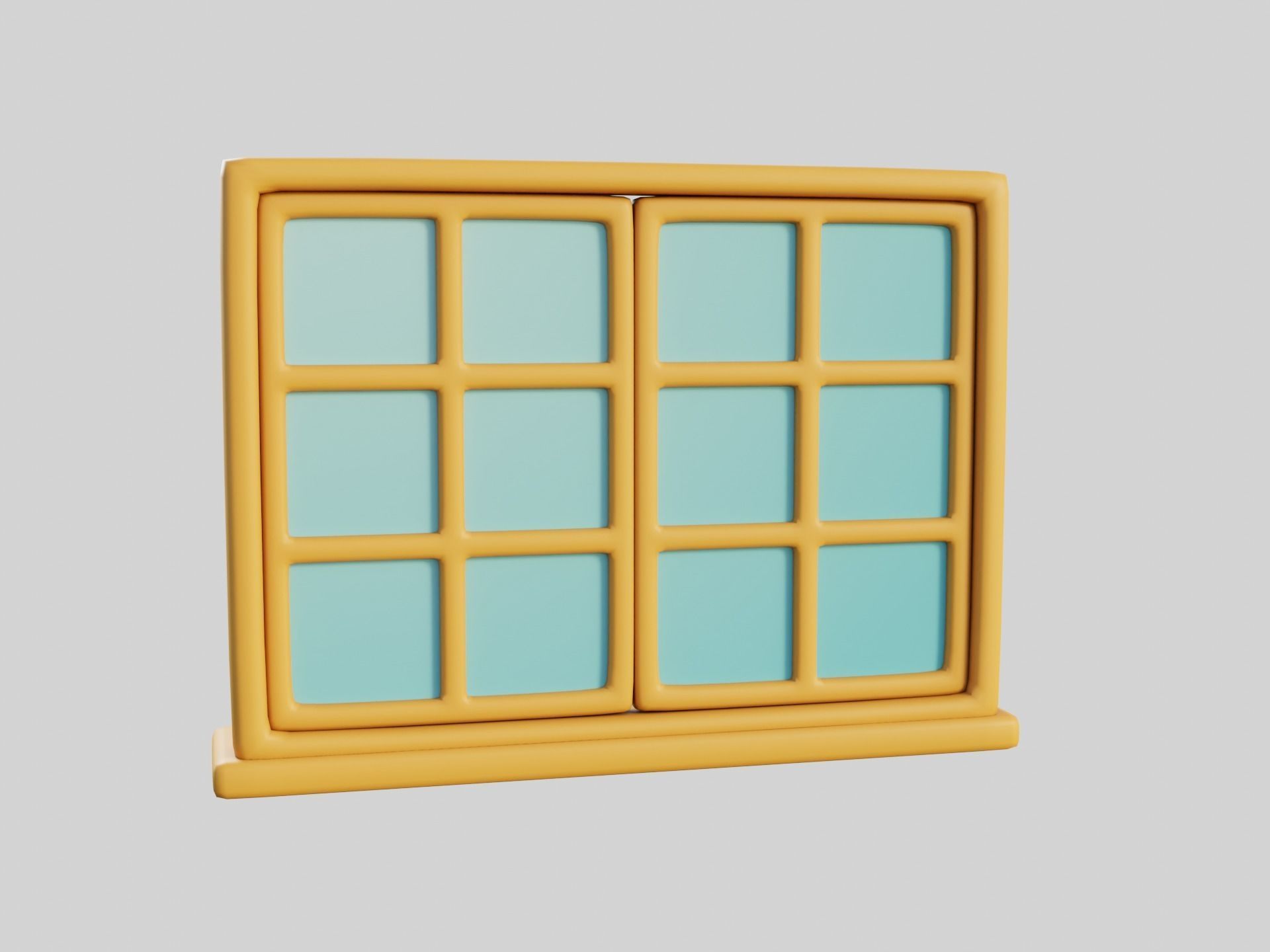 Cartoon Window 29a Low-poly 3D model_5