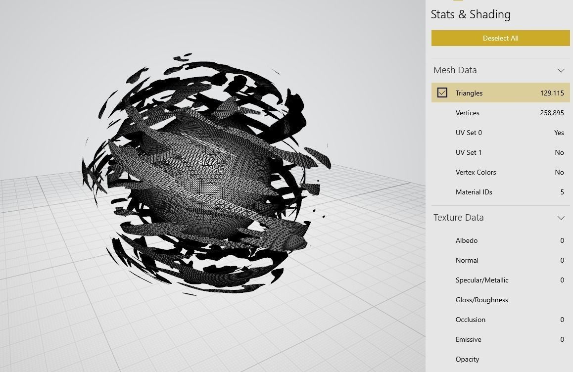 energy ball Low-poly 3D model_1
