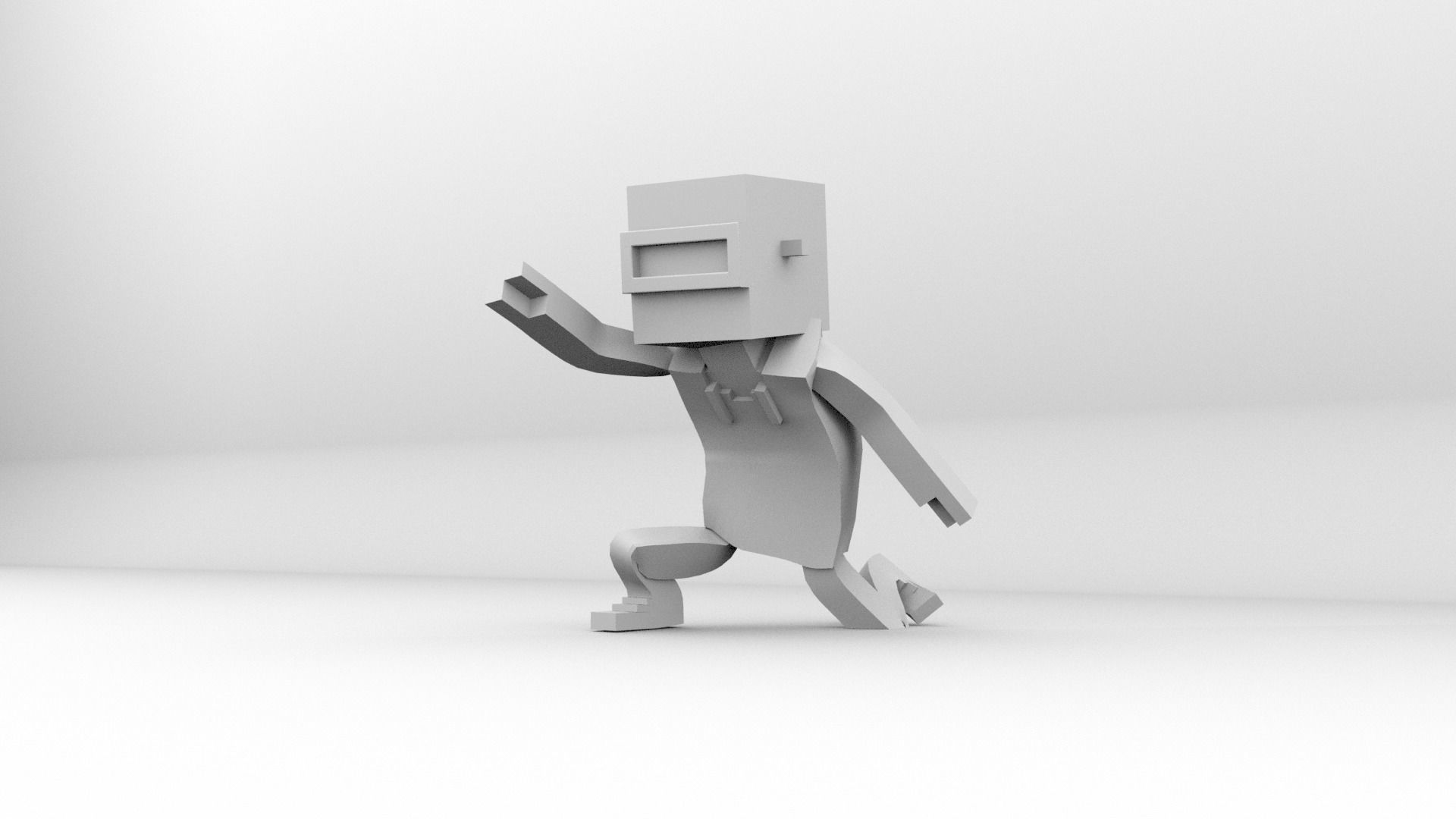 The rigged version of the World Famous Productions  Low-poly 3D model_4