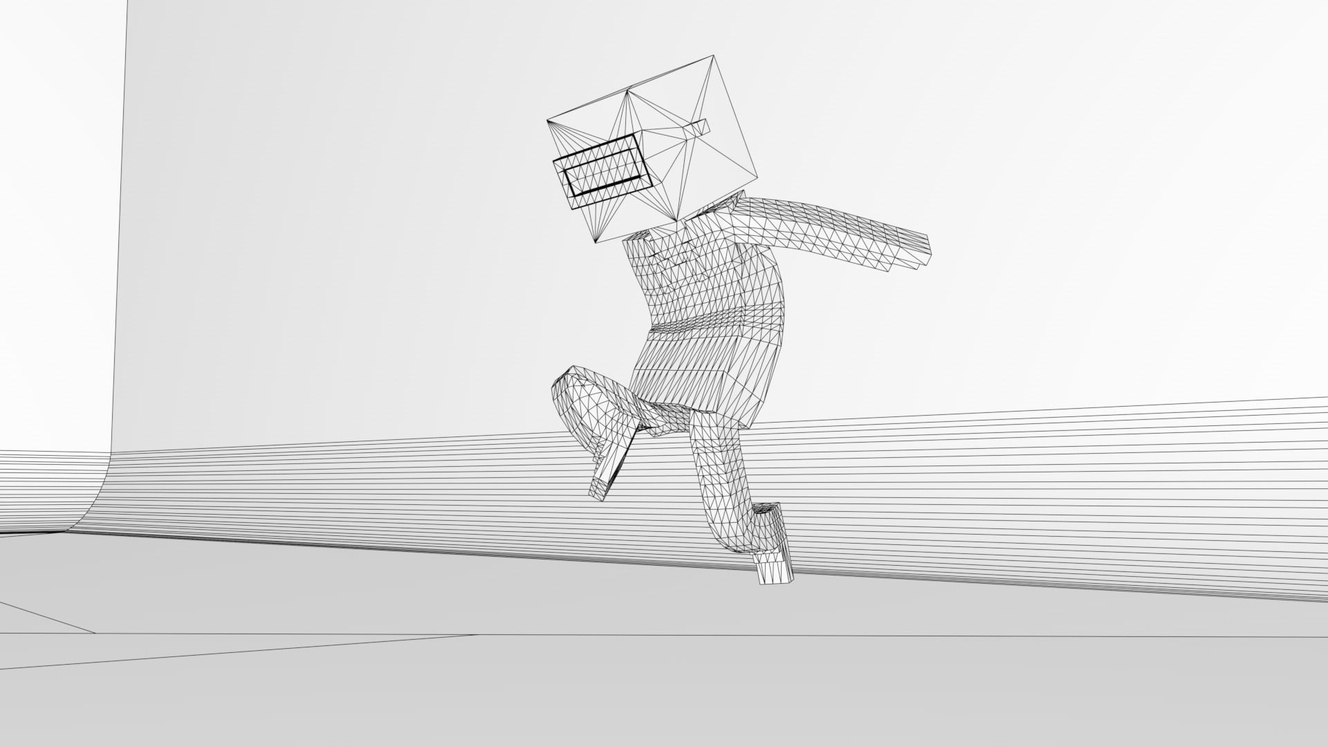 The rigged version of the World Famous Productions  Low-poly 3D model_7