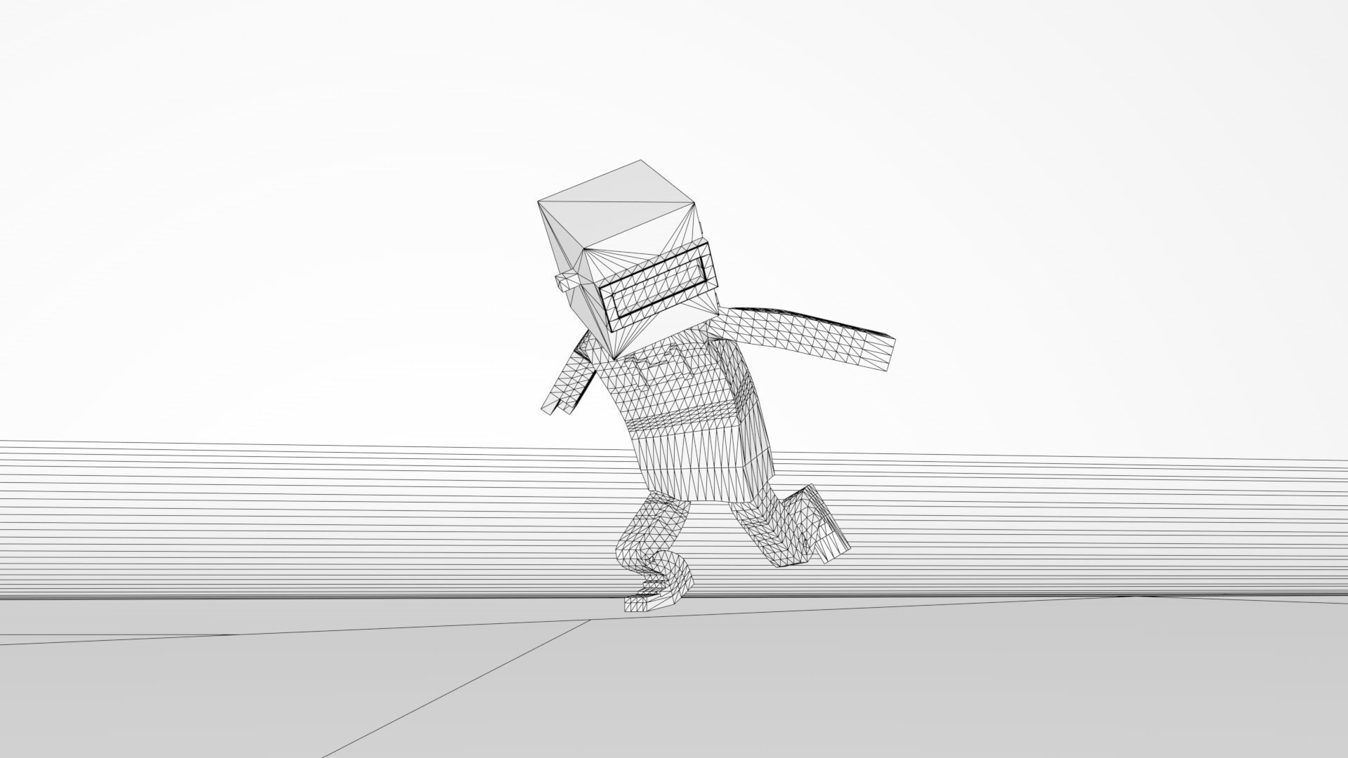 The rigged version of the World Famous Productions  Low-poly 3D model_8