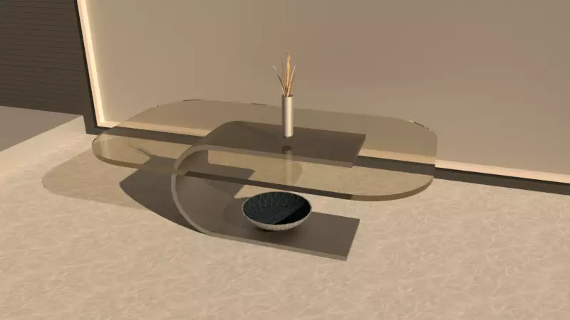 Glass table Free 3D model